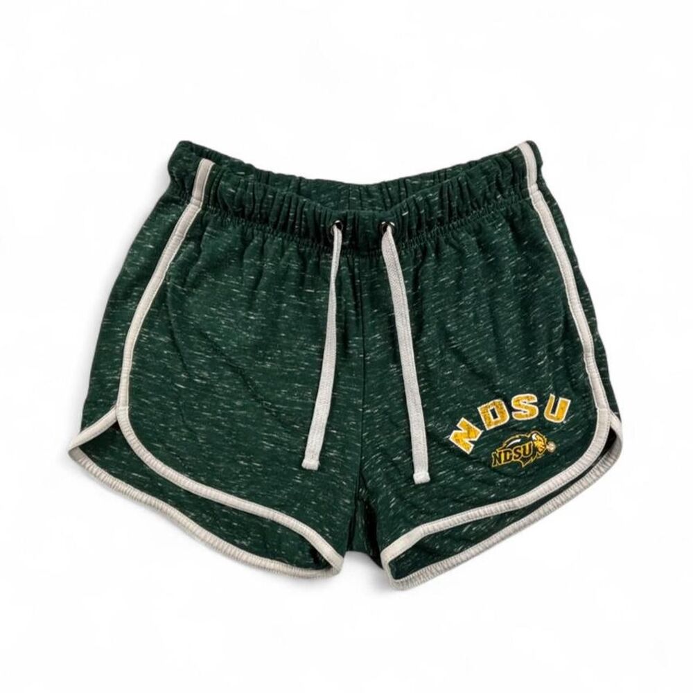 NDSU Bison Green Athletic Running Shorts Women's Medium NCAA Retro Dolphin Hem